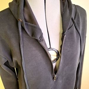 Cable & Gauge Sport Black Half Zipper Front Top Size S/P